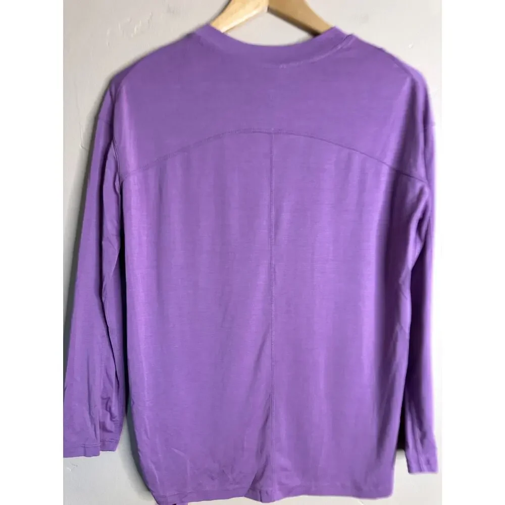 Lululemon Side Cinch Crew Neck Long Sleeve Top Wisteria Purple Lavender